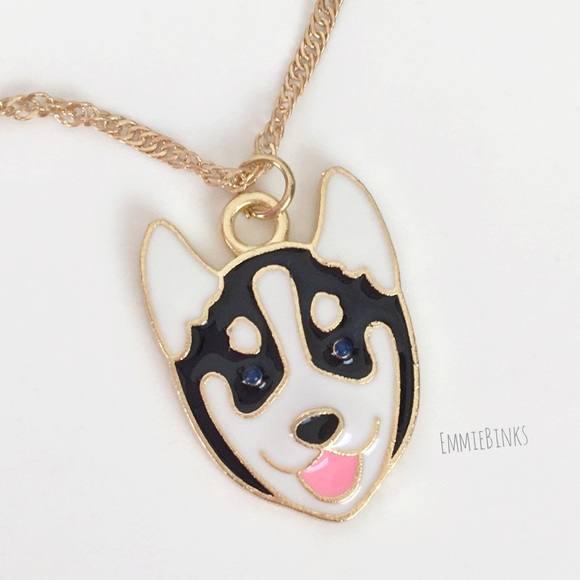 Jewelry - New ‘Puppy Love’ Siberian Husky Puppy Dog Pendant Necklace / Gold Plated Pup